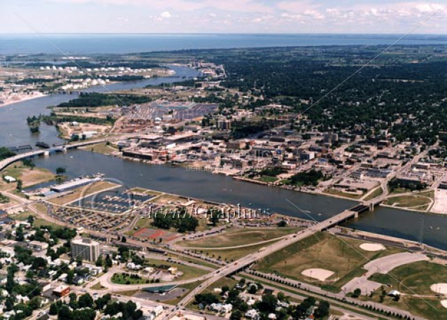 Bay City (Looking East) in Bay County, Michigan
